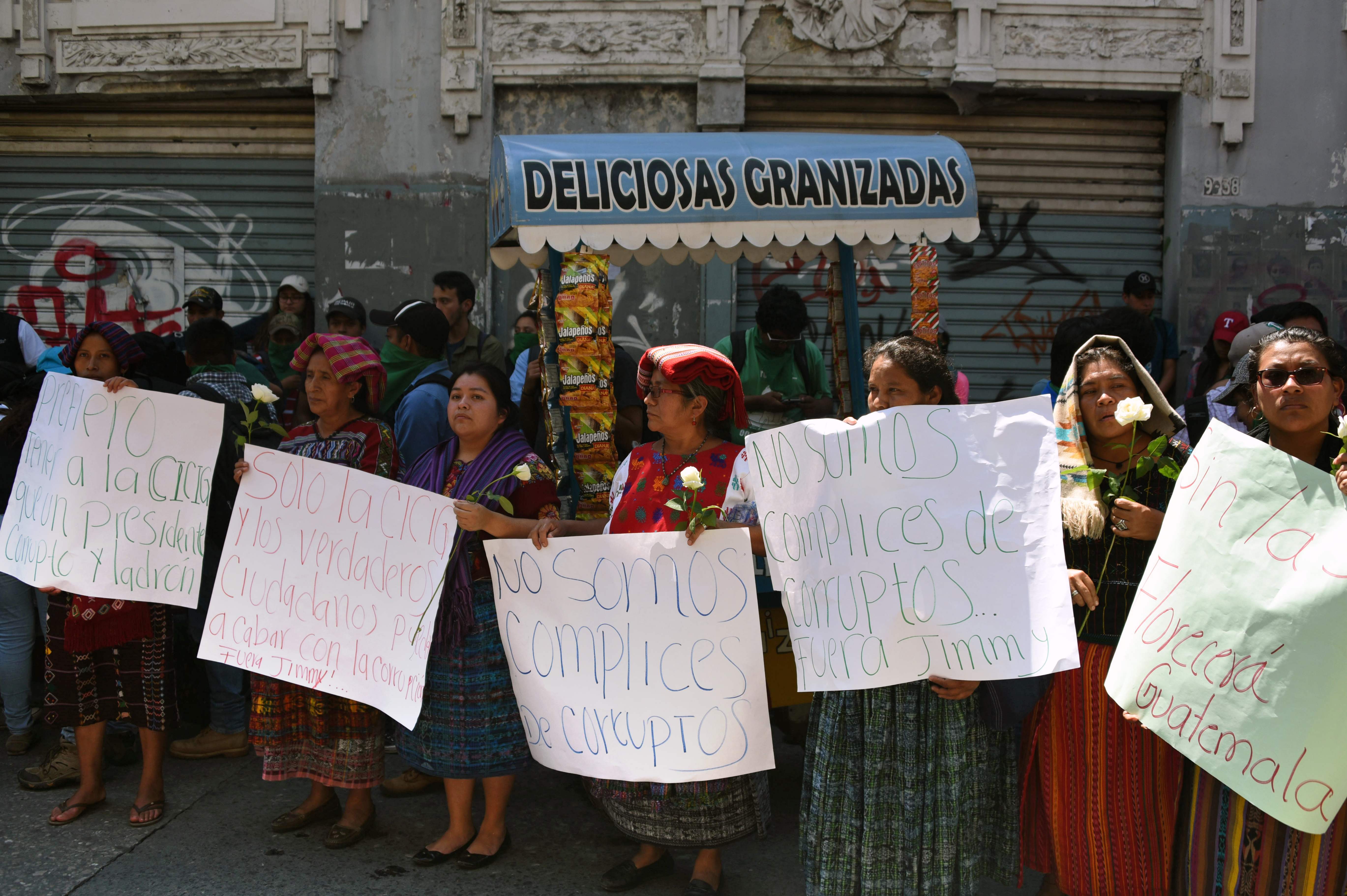 جانب من المظاهرات فى جواتيمالا 