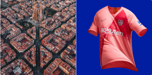 قميص برشلونة الثالث يشبه حى إيكزامبل