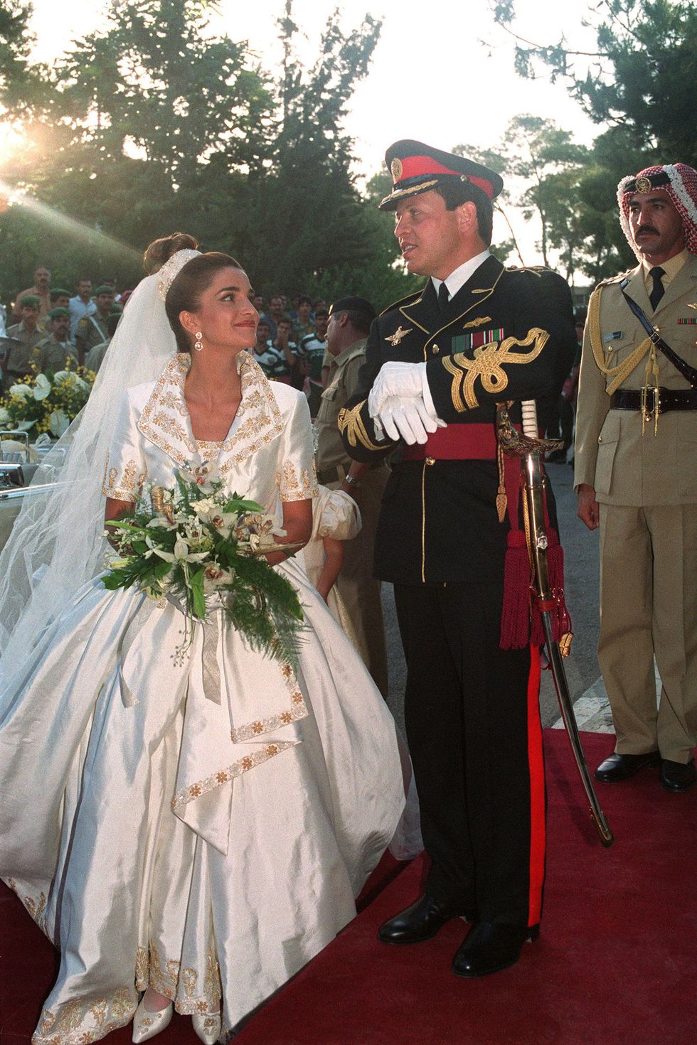 الملك عبد الله  والملكة رانيا