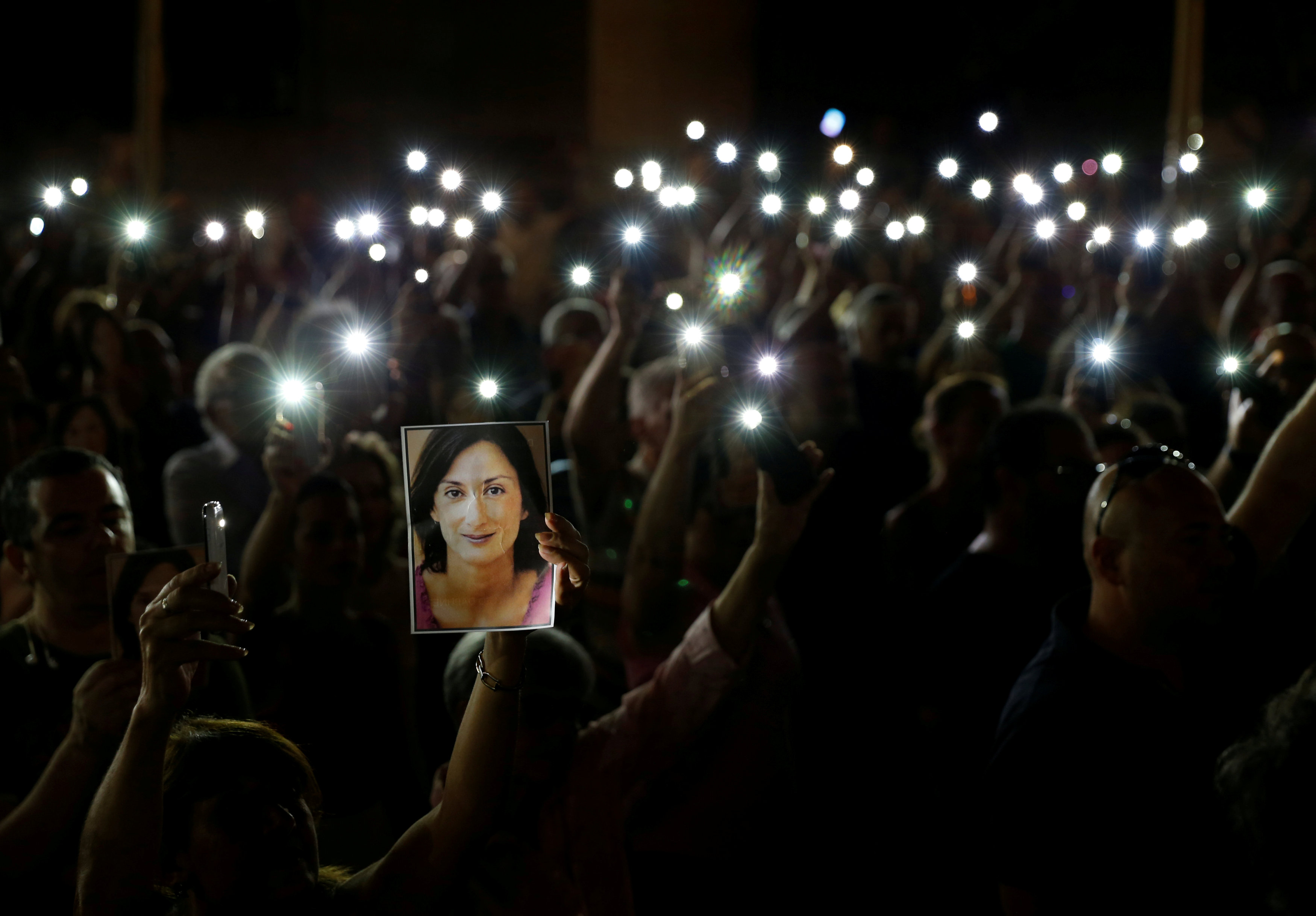 فعالية ميدانية بشأن قضية اغتيال صحفية فى مالطا