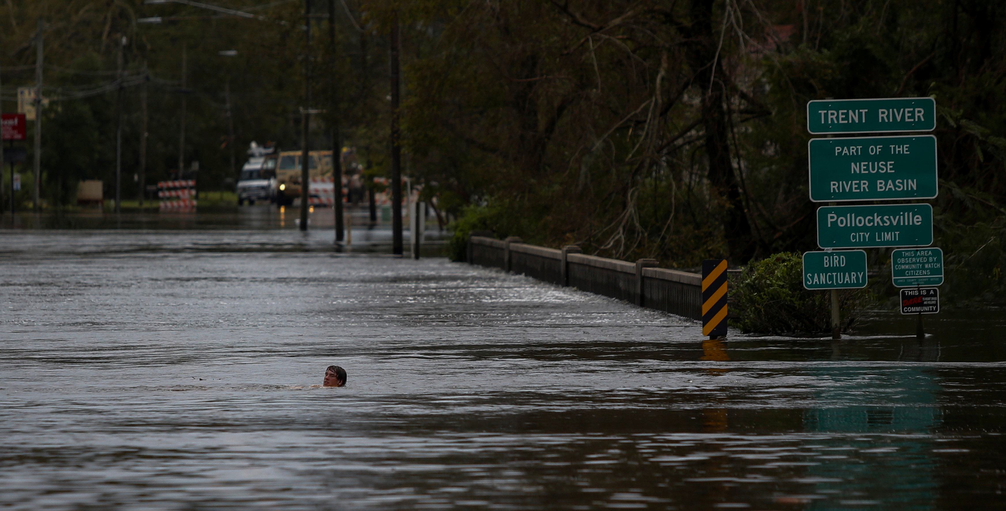 جانب من فيضانات ولاية كارولينا 