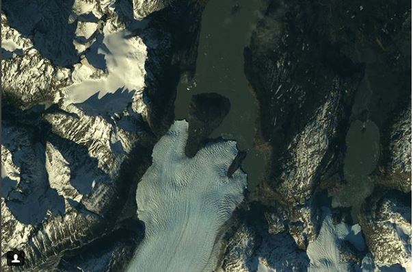 أنهار الثلج من الارجنتين كما تبدو من الفضاء
