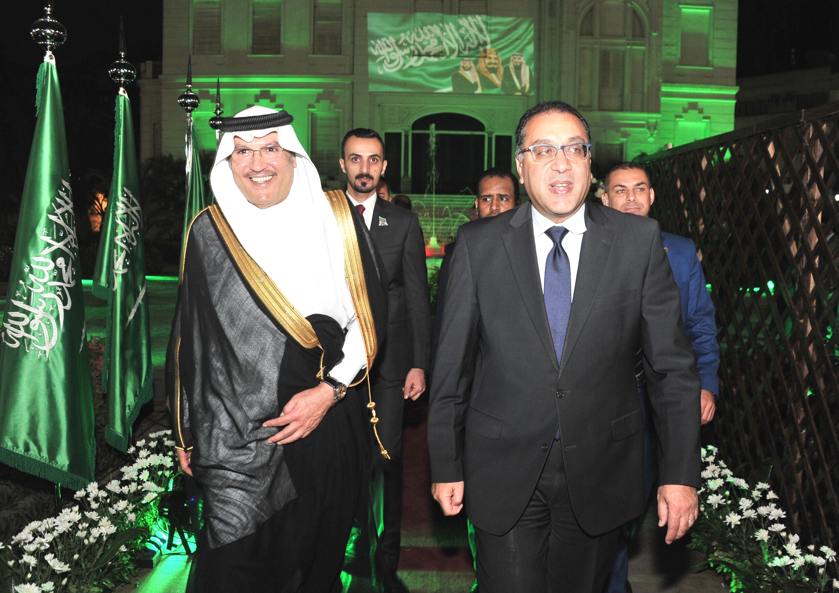 سفارة خادم الحرمين الشريفين بالقاهرة تحتفل باليوم الوطنى الـ88 (1)