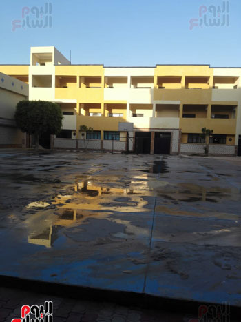 معلمى-مدرسة-الشطبى-ينظفون-ساحة-المدرسة-(3)