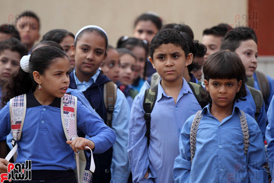 محافظ القاهرة يشارك طلاب مدرسة فى الزاوية تحية العلم (1)