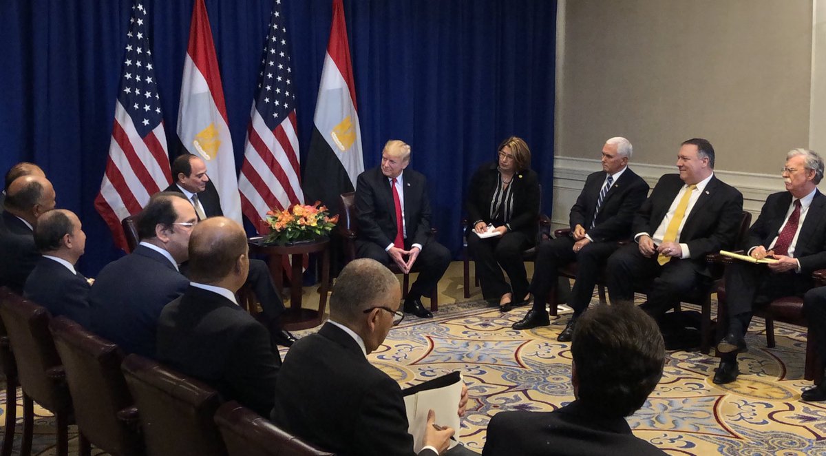 لقاء الرئيسان دونالد ترامب وعبد الفتاح السيسى