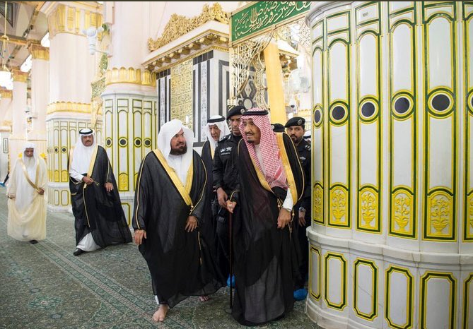 الملك سلمان يزور المسجد النبوى (3)