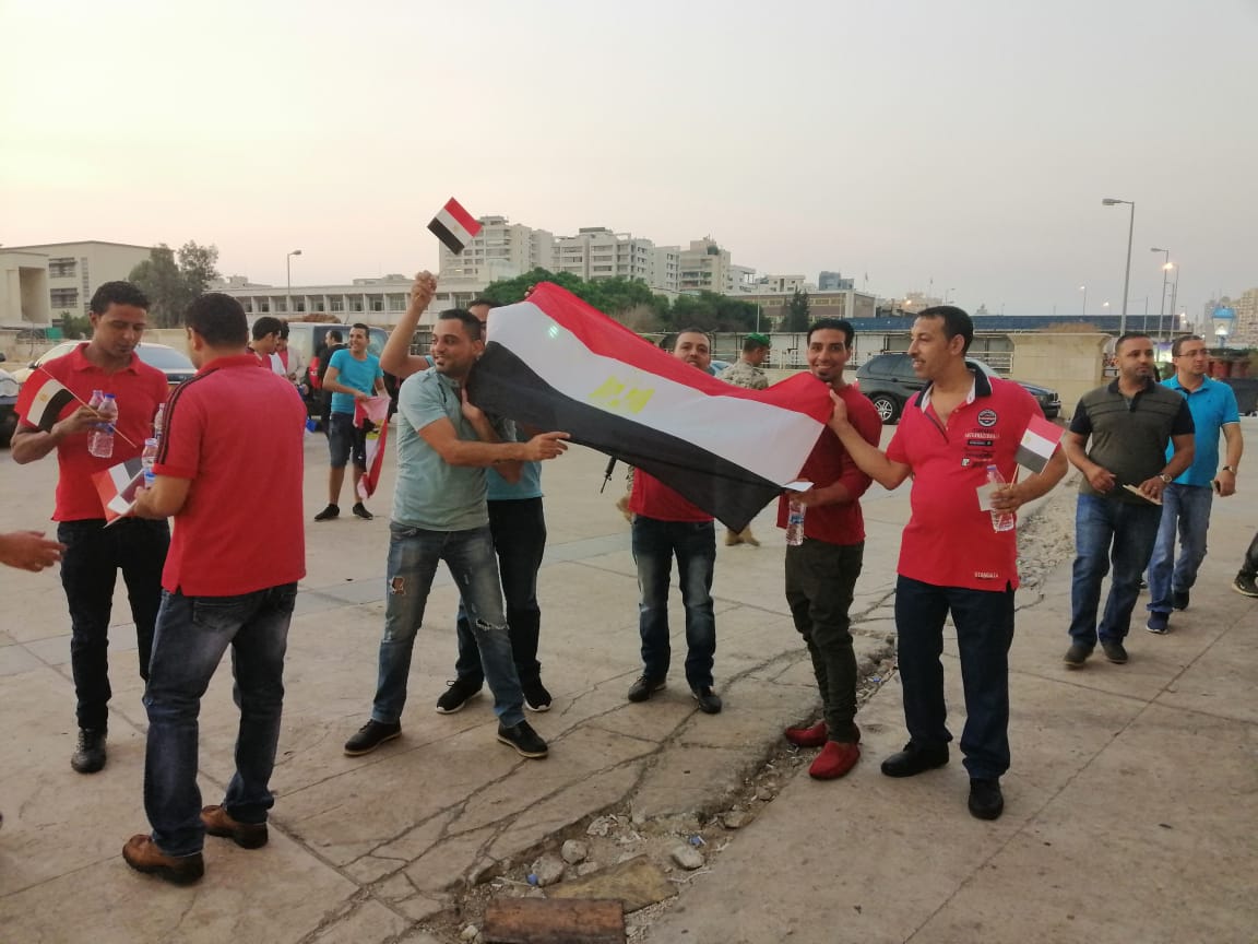 جماهير الاهلى قبل لقاء النجمة