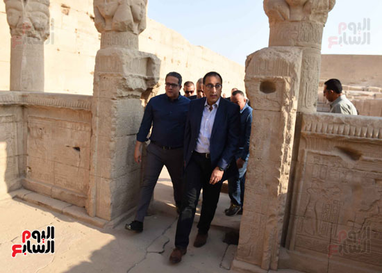 مصطفى مدبولى رئيس الوزراء زيارة معبد دندر قنا  (9)