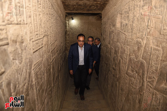 مصطفى مدبولى رئيس الوزراء زيارة معبد دندر قنا  (8)