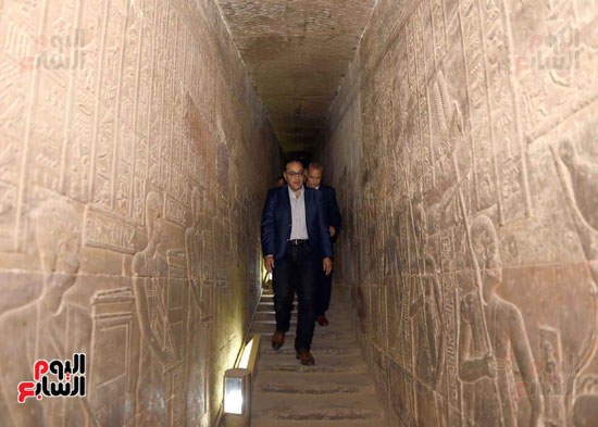 مصطفى مدبولى رئيس الوزراء زيارة معبد دندر قنا  (12)