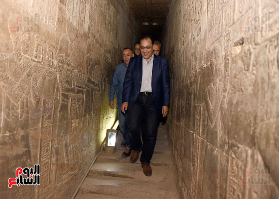 مصطفى مدبولى رئيس الوزراء زيارة معبد دندر قنا  (11)