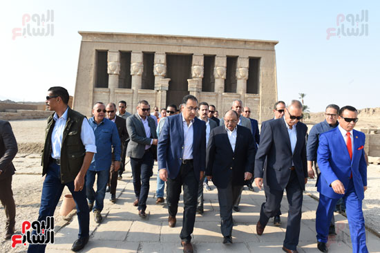 مصطفى مدبولى رئيس الوزراء زيارة معبد دندر قنا  (13)