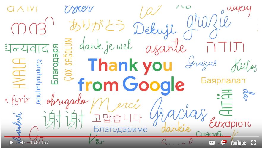 جوجل تشكر مستخدميها حول العالم