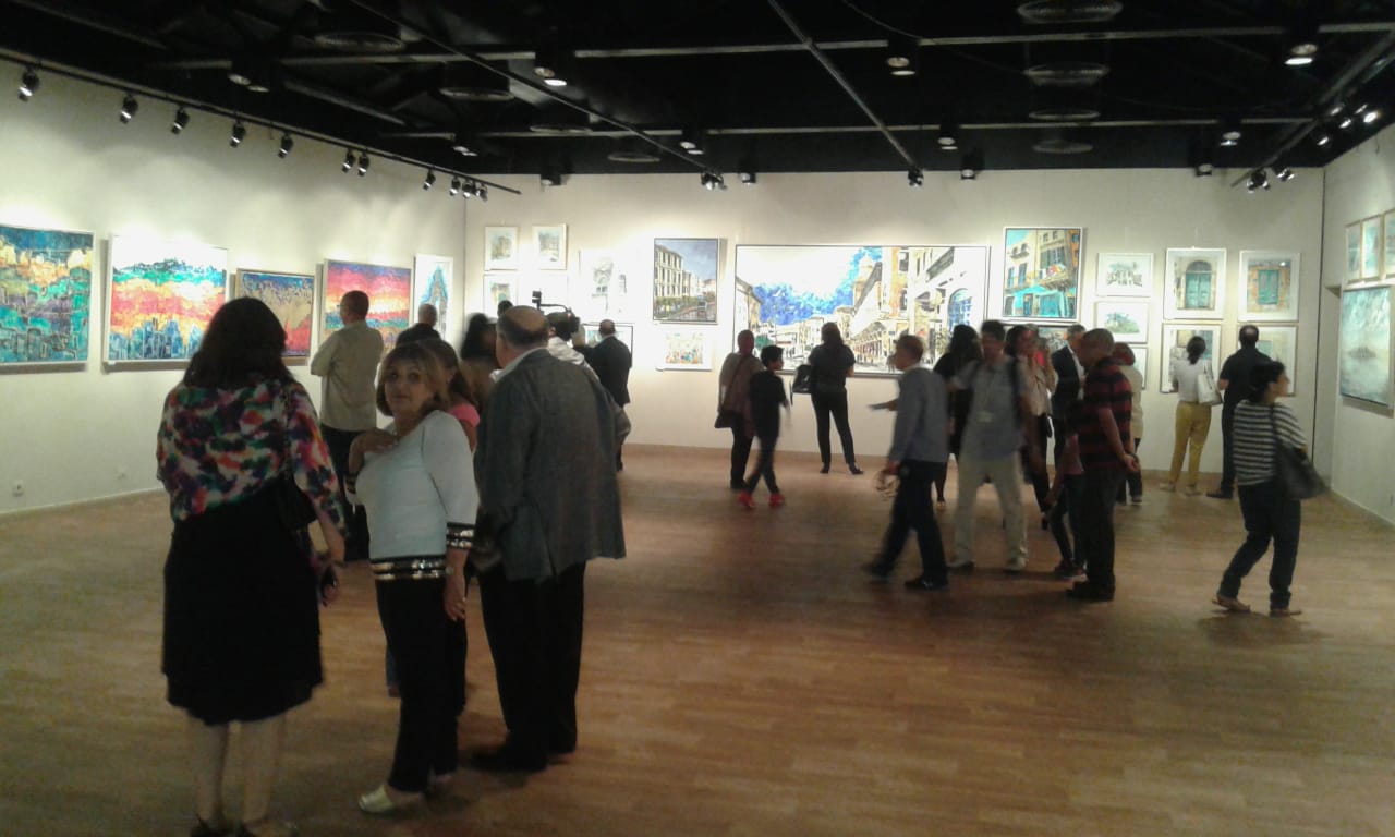 افتتاح معرض خواطر ومشاعر للفنان أسامة فريد بالهناجر  (4)