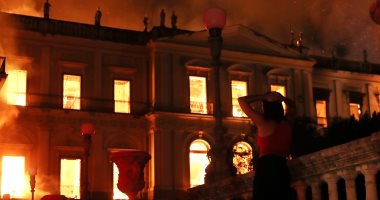 حريق المتحف الأثرى فى البرازيل