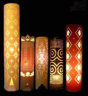                       جانب من المشغولات اليدوية للفنان محمد الشولي