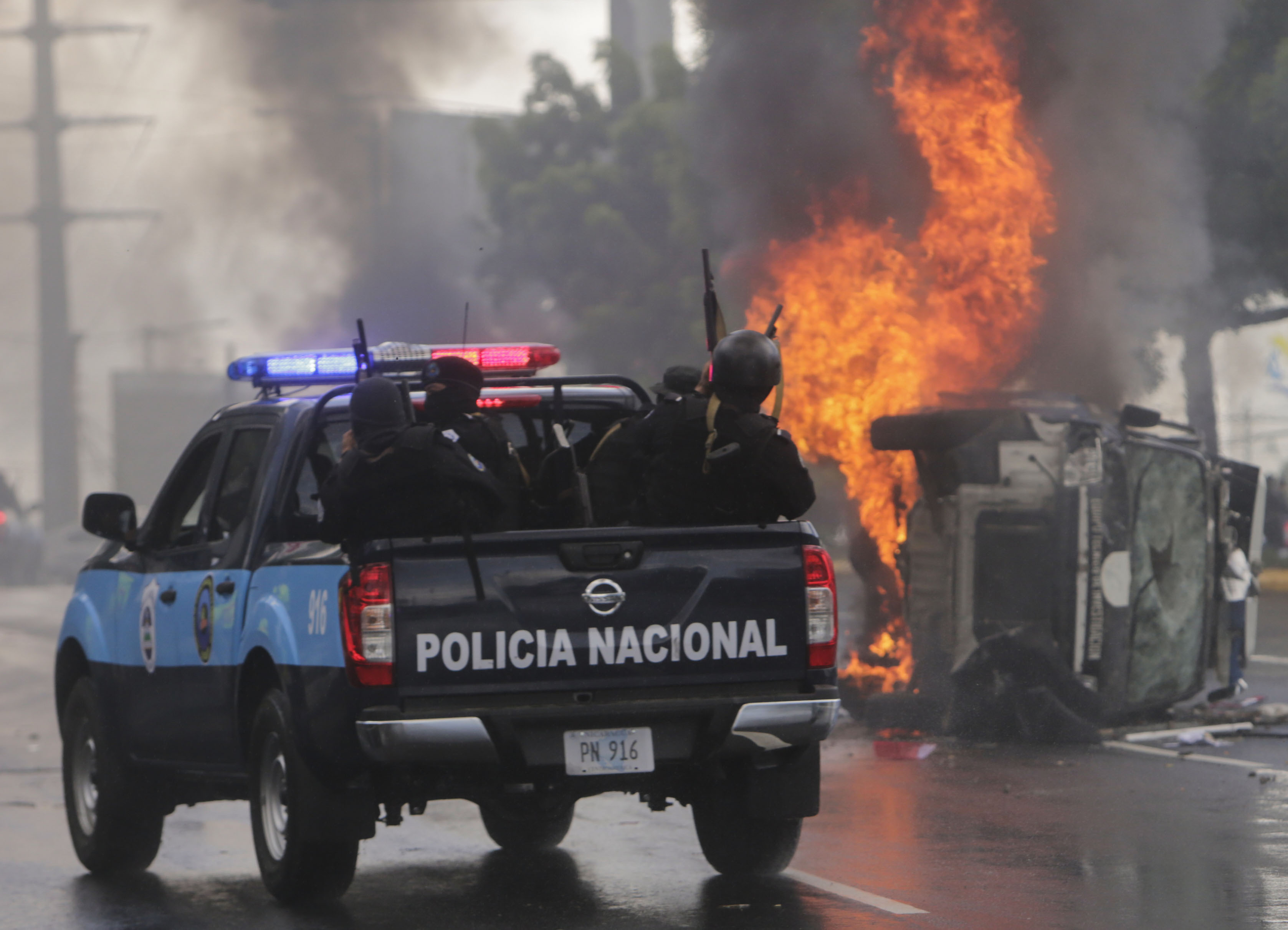 جانب من العنف فى نيكاراجوا