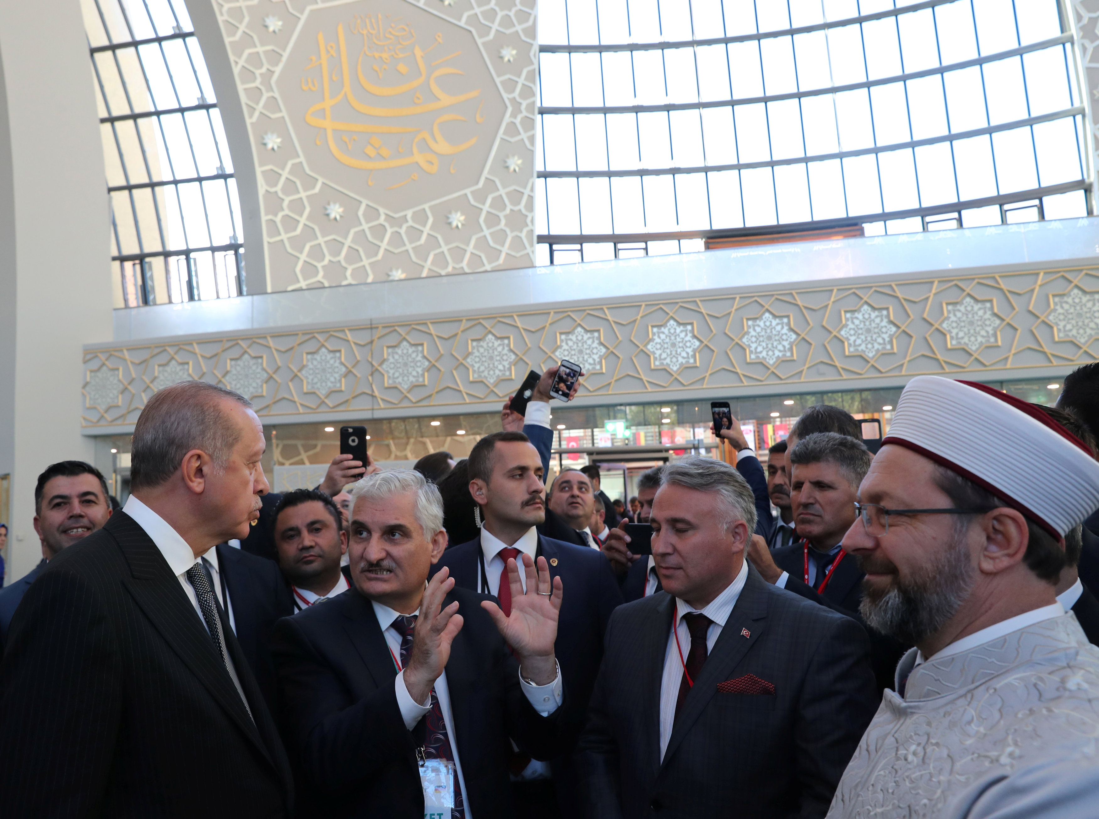 اردوغان خلال افتتاح المسجد
