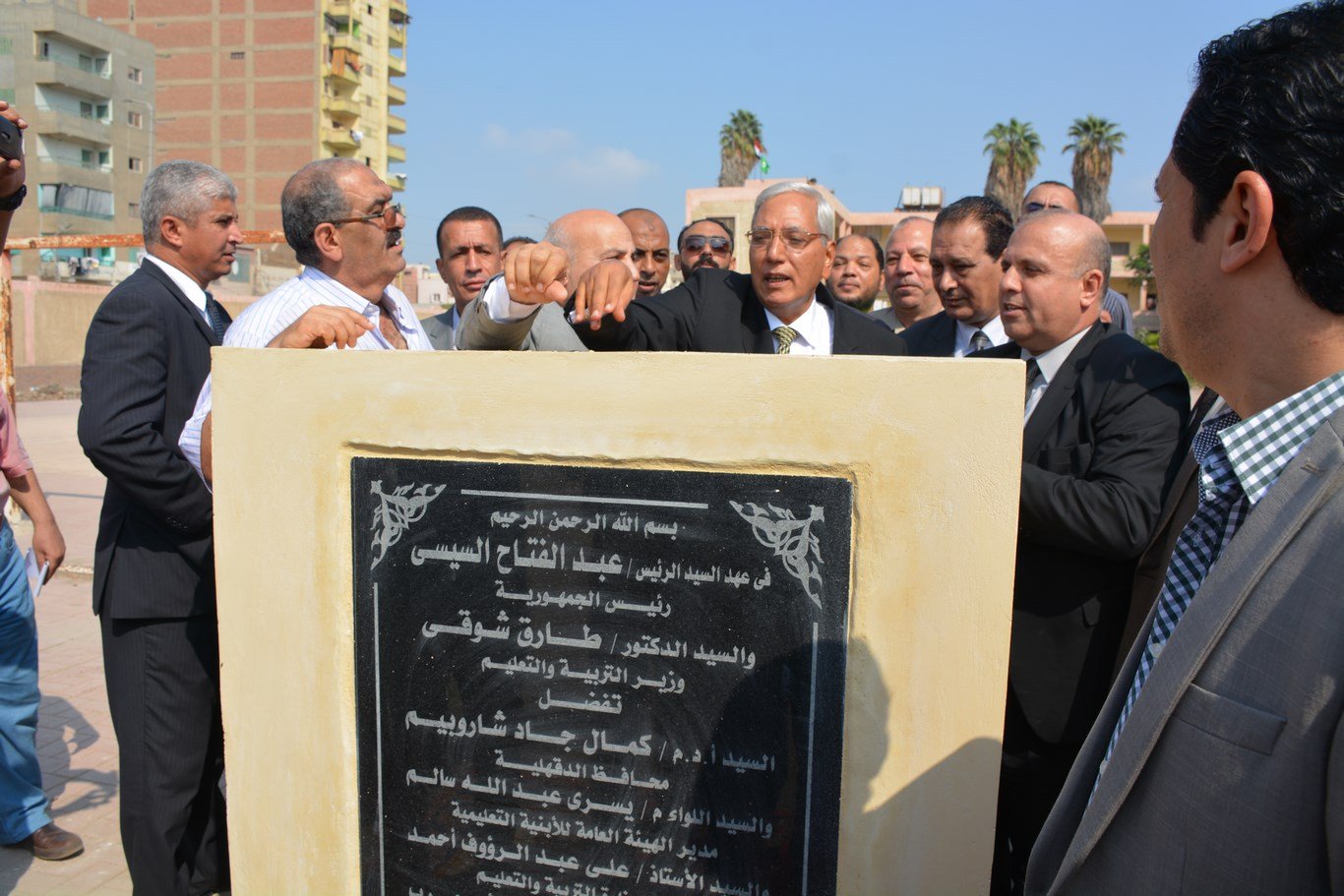 وضع حجر الأساس لمدرسة ناصر الرسمية للغات بالمنصورة (3)