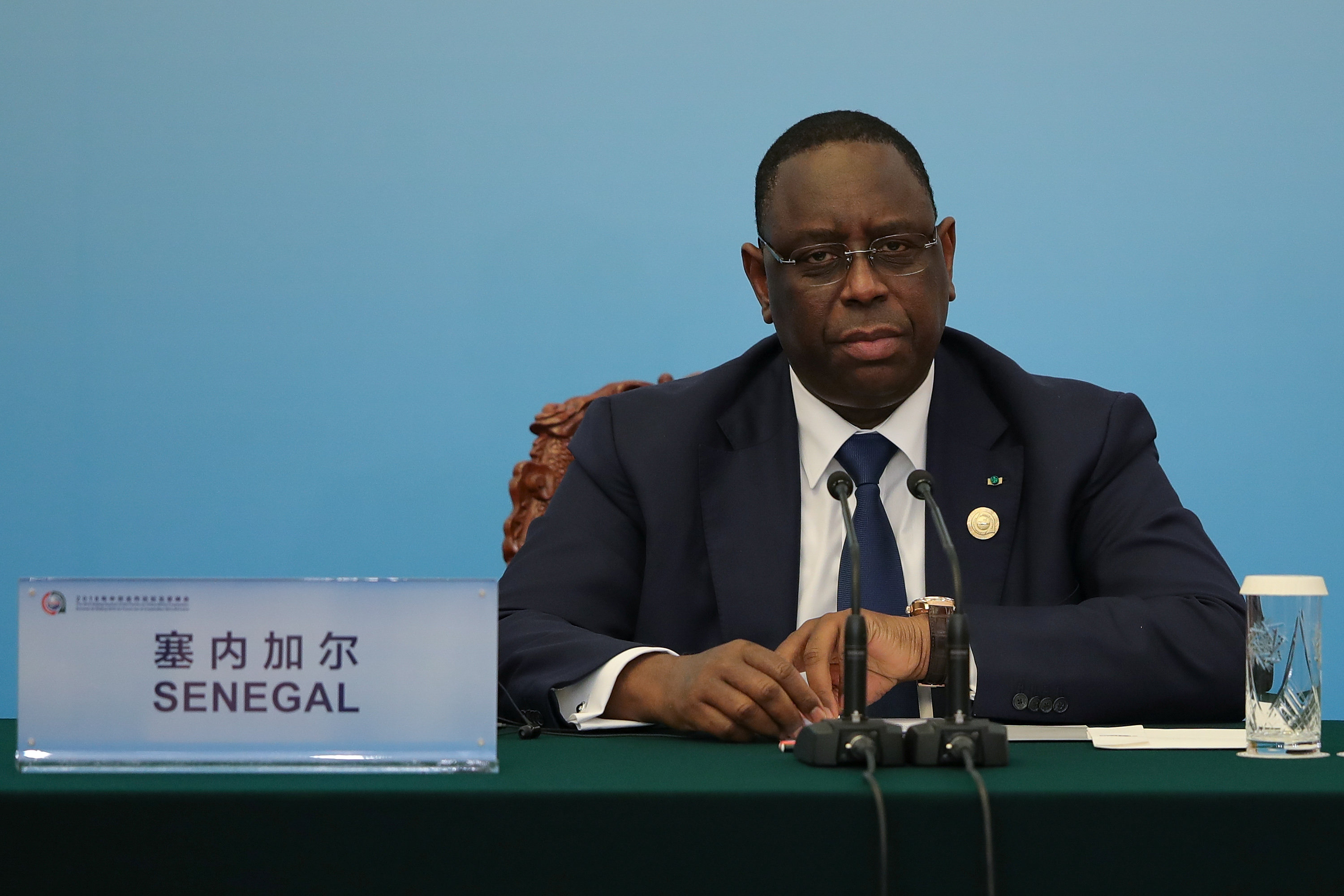 رئيس السنغال ماكي سال يتحدث في مؤتمر قمة بكين 2018
