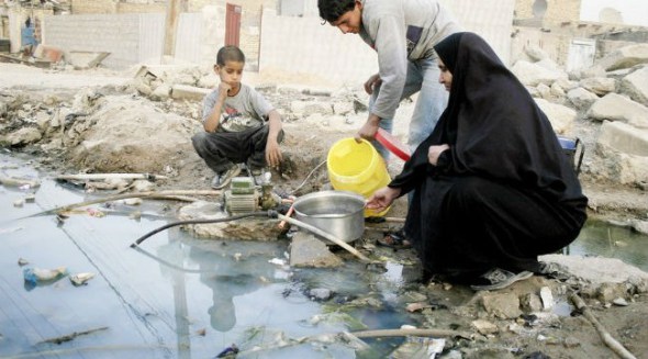 المياه الملوثة فى العراق سبب المرض