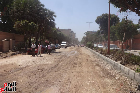 أعمال رفع كفاءة شارع خالد بن الوليد تسير بخطى ثابتة تمهيداً للرصف