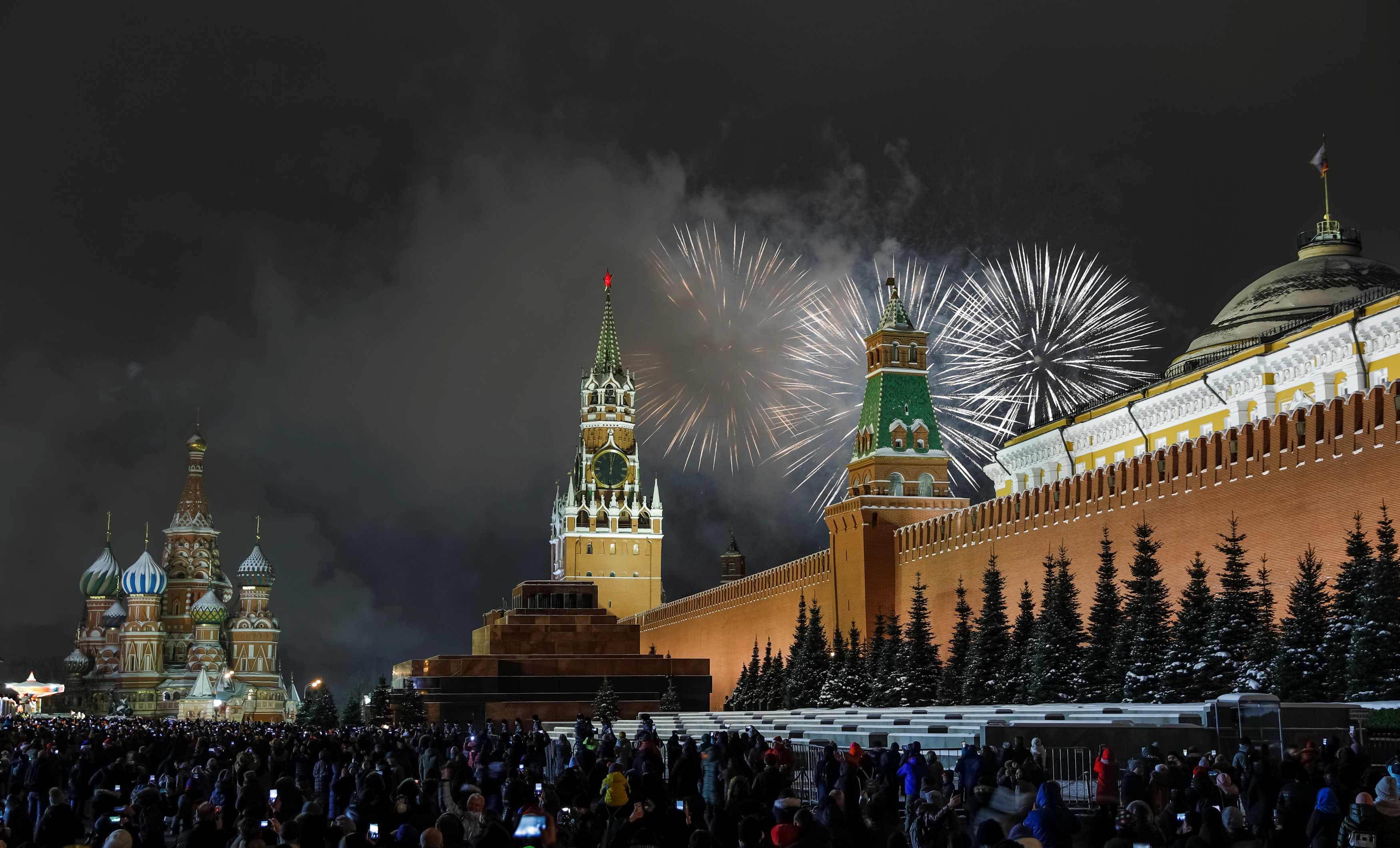 روسيا تحتفل برأس السنة