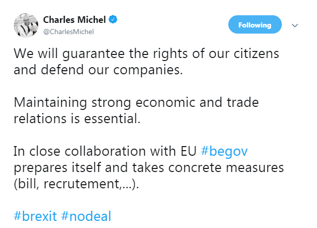 تغريدة رئيس الوزراء البلجيكى شارل ميشيل