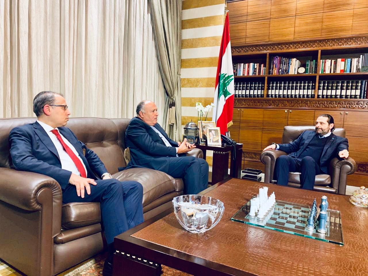 وزير الخارجية يلتقى سعد الحريرى