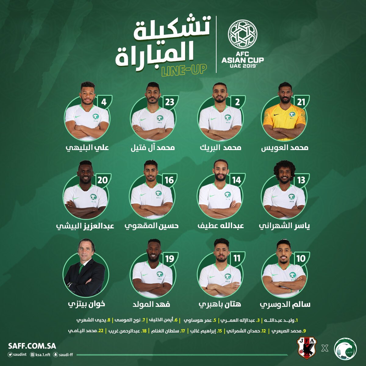 2022 السعودي تشكيلة المنتخب موعد مباراة