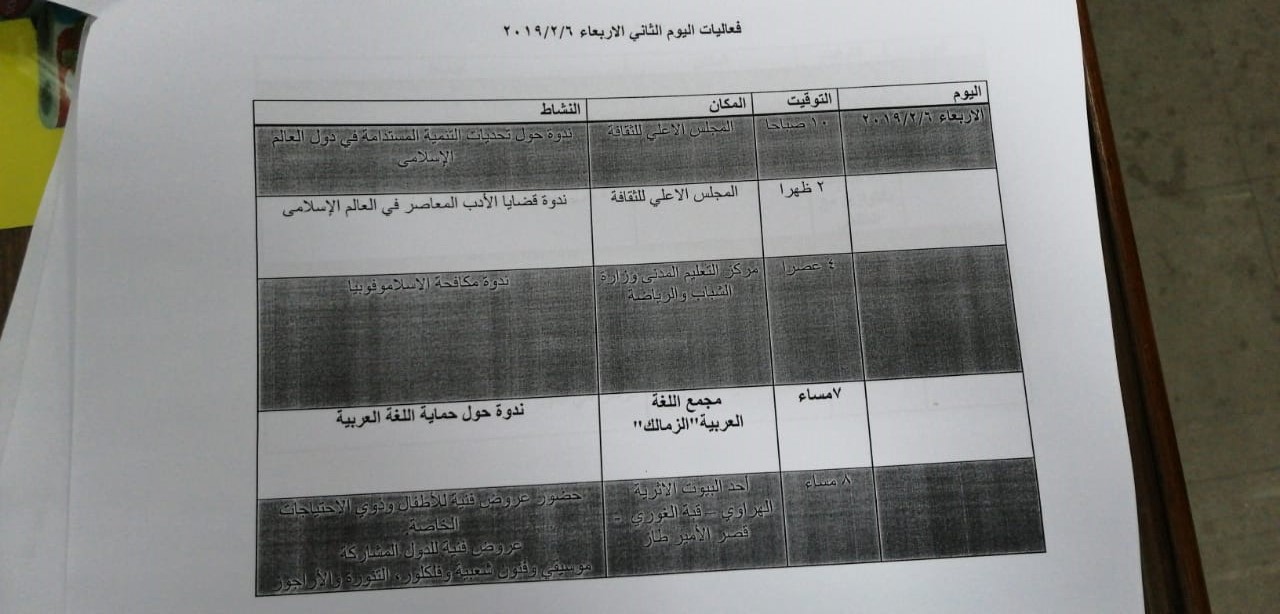 فاعليات المهرجان الثقافى والفنى لمنظمة التعاون الإسلامى (3)