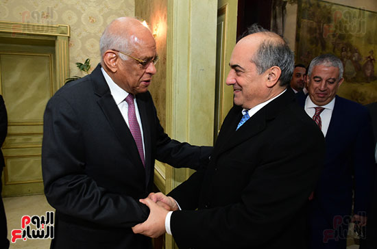 على عبد العال مع رئيس البرلمان القبرصى (3)