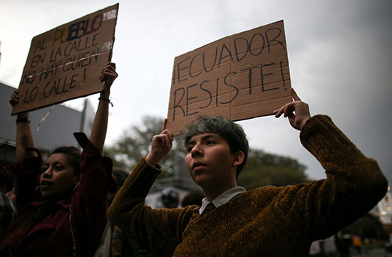مظاهرت الاكوادور