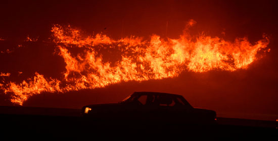 جانب من الحرائق