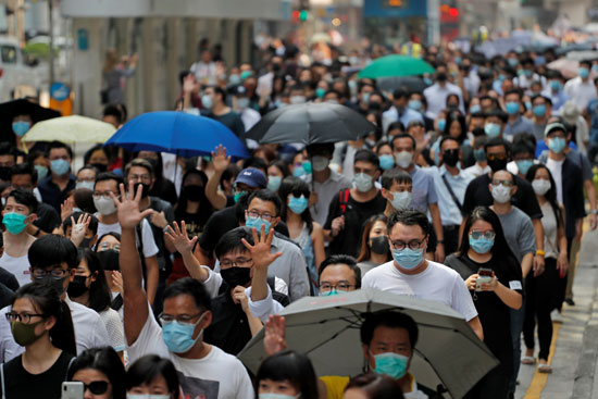تظاهرات فى هونج كونج