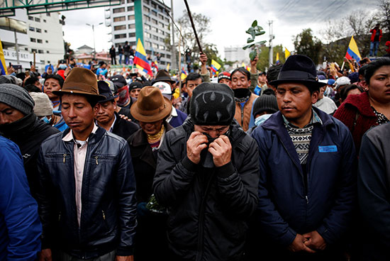 حزن نشطاء الإكوادور على المتظاهر القتيل