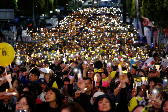 تظاهرات فى كوريا الجنوبية