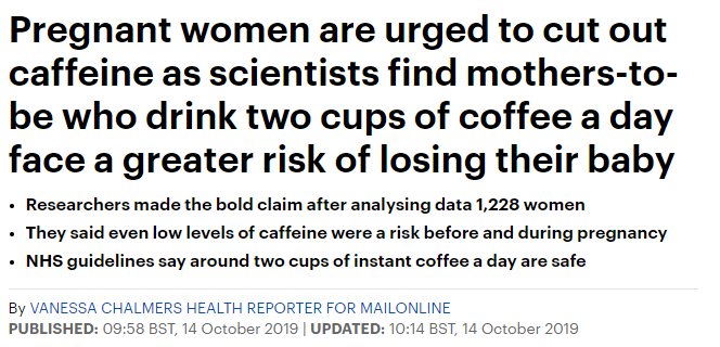 تناول القهوة اثناء الحمل يعرضك للاجهاض