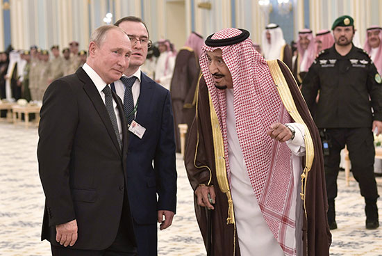 حديث بين الملك سلمان والرئيس بوتين