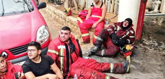 رجال إطفاء لبنان