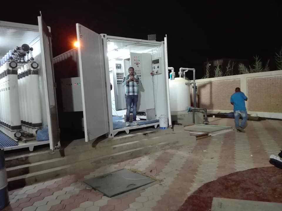 تشغيل تجريبى لمحطة مياه أبو عارف بالسويس (4)