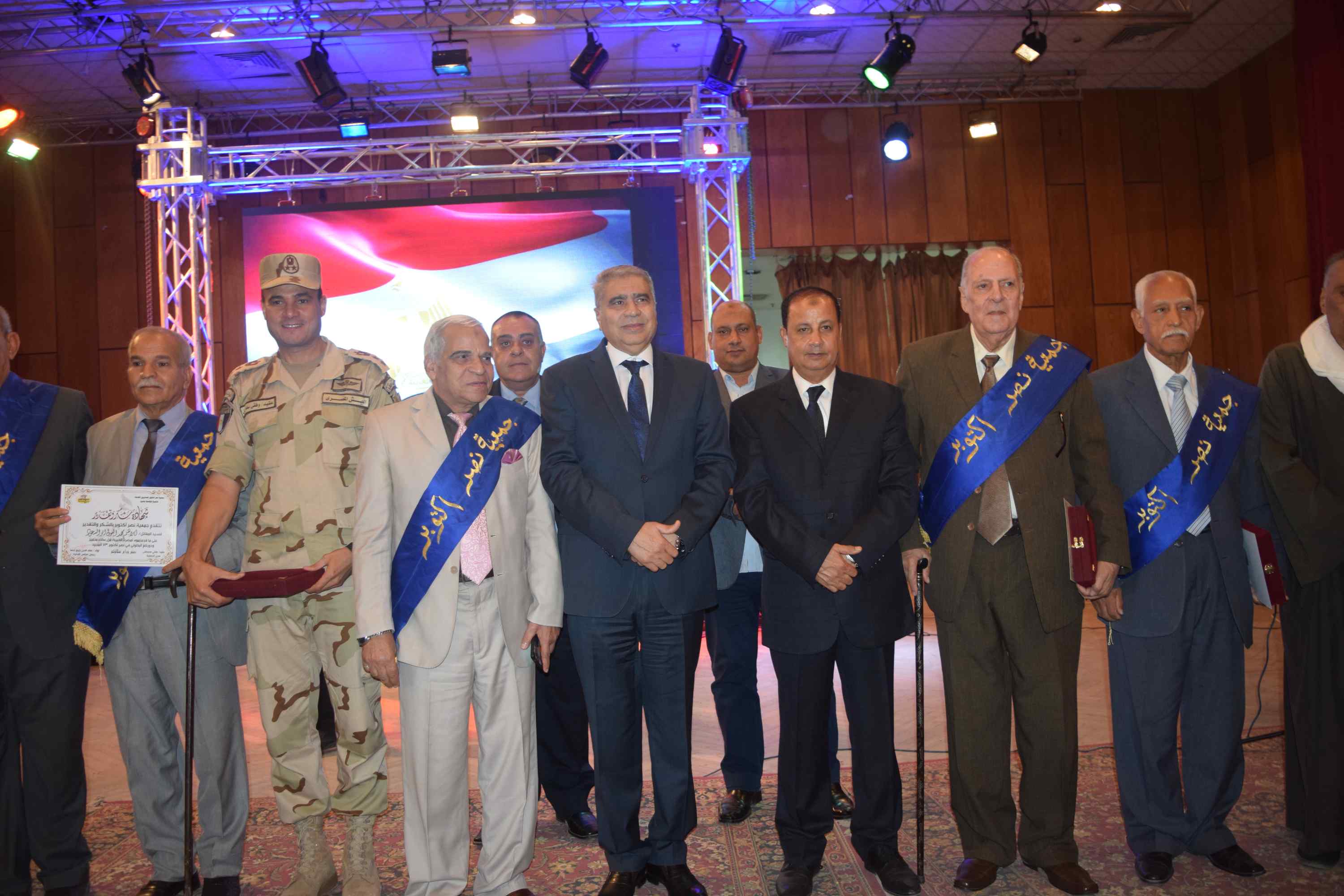 محافظ المنيا يشهد احتفالية جمعية نصر أكتوبر بذكرى انتصارات 73 (2)