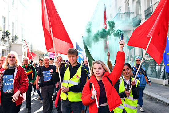مسيرة أنصار الاتحاد الاوروبى