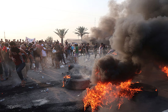 المحتجين فى بغداد