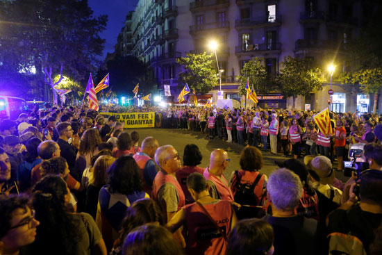 تظاهرات لإحياء ذكرى استفتاء استقلال اقليم كتالونيا
