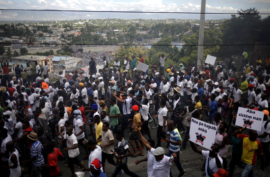 مظاهرات هايتى تطالب بتنحى الرئيس