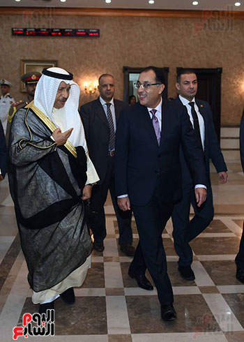 مدبولى مع رئيس وزراء الكويت (1)