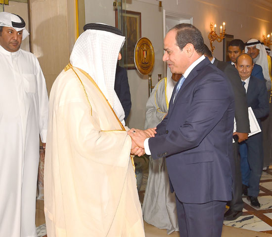 استقبال الرئيس عبد الفتاح السيسي للشيخ جابر المبارك الحمد الصباح، رئيس مجلس الوزراء الكويتي (7)