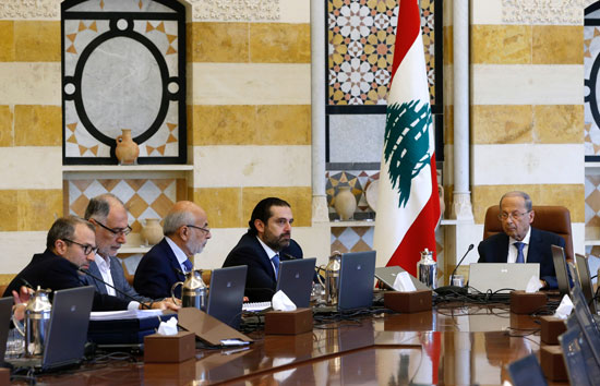 عون-والحريرى-وعدد-من-الوزراء-اللبنانيين